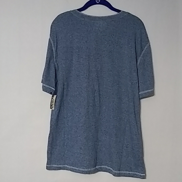 Open Trails Blue Short Sleeve Henley  NWT - Picture 3 of 6